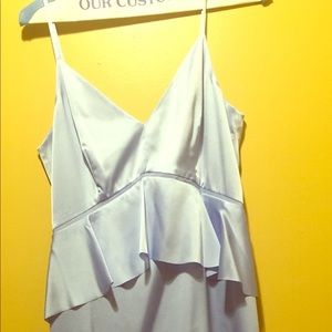 Banana Republic Sky Blue Peplum Dress